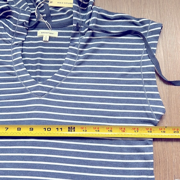 NWT Max Studio Women’s Striped Hooded Short Dress Size Small - Picture 13 of 16